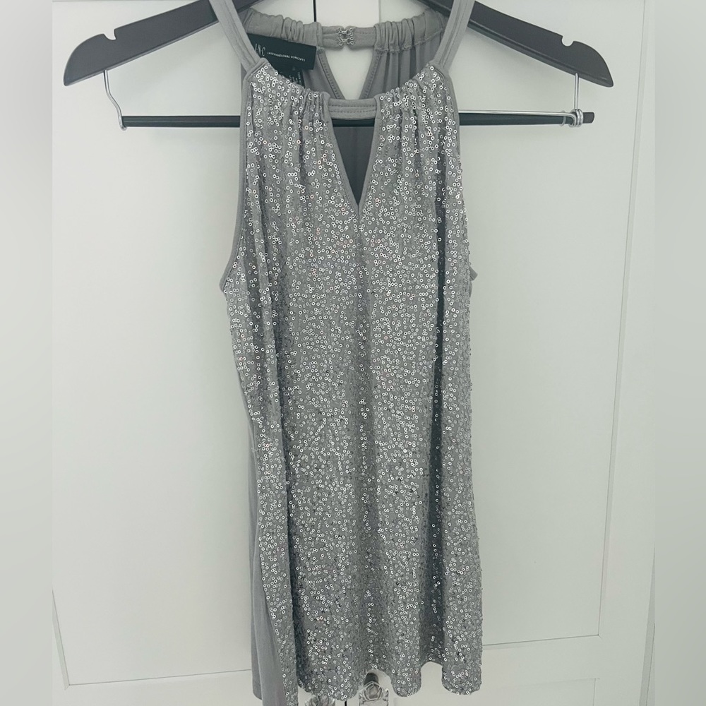 INC International Concepts sequin halter top Size Medium